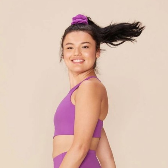 Girlfriend Collective Topanga Halter Bra in Wildflower - Picture 3 of 8